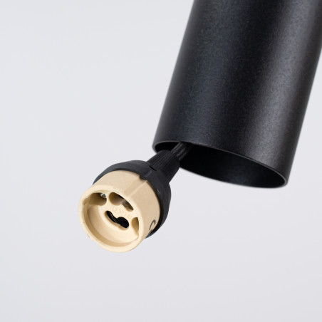 Lampa wisząca tuba Pelta Sollux | Czarna/Żółta, Filc | Sklep z lampami