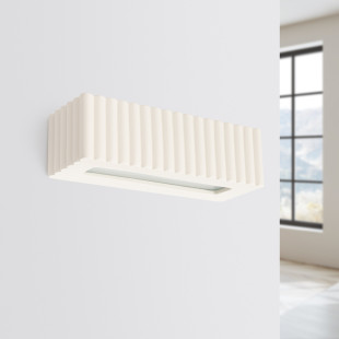 Kinkiet ceramiczny Rigata beżowy Sollux | Lampa ścienna