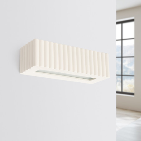 Kinkiet ceramiczny Rigata beżowy Sollux | Lampa ścienna