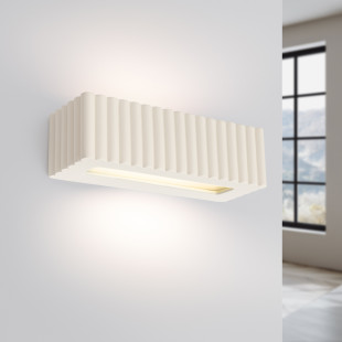 Kinkiet ceramiczny Rigata beżowy Sollux | Lampa ścienna