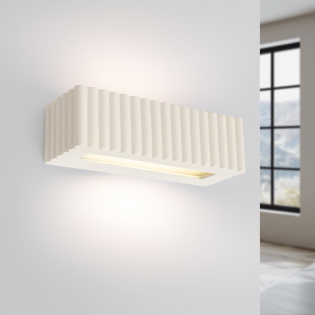 Kinkiet ceramiczny Rigata beżowy Sollux | Lampa ścienna