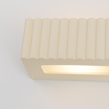 Kinkiet ceramiczny Rigata beżowy Sollux | Lampa ścienna