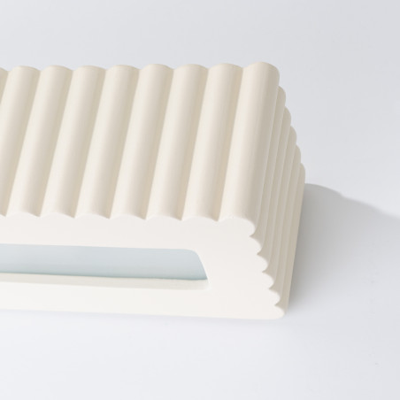 Kinkiet ceramiczny Rigata beżowy Sollux | Lampa ścienna