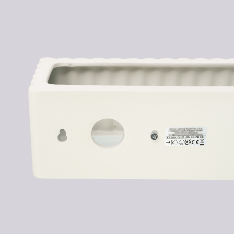 Kinkiet ceramiczny Rigata beżowy Sollux | Lampa ścienna