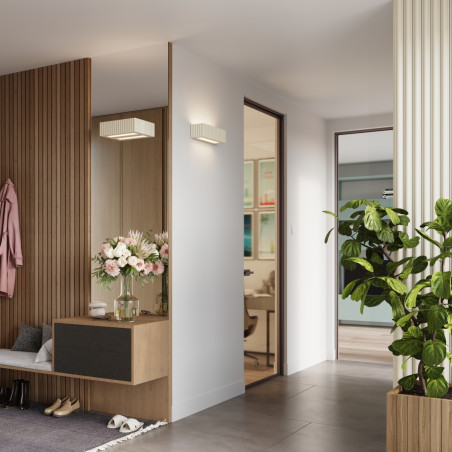 Kinkiet ceramiczny Rigata beżowy Sollux | Lampa ścienna