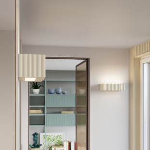 Kinkiet ceramiczny Rigata beżowy Sollux | Lampa ścienna