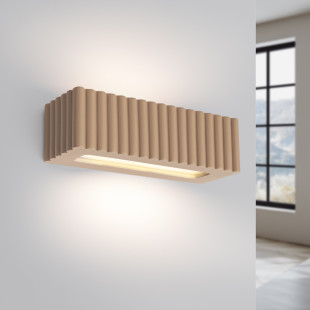 Kinkiet ceramiczny Rigata taupe Sollux | Eleganckie oświetlenie