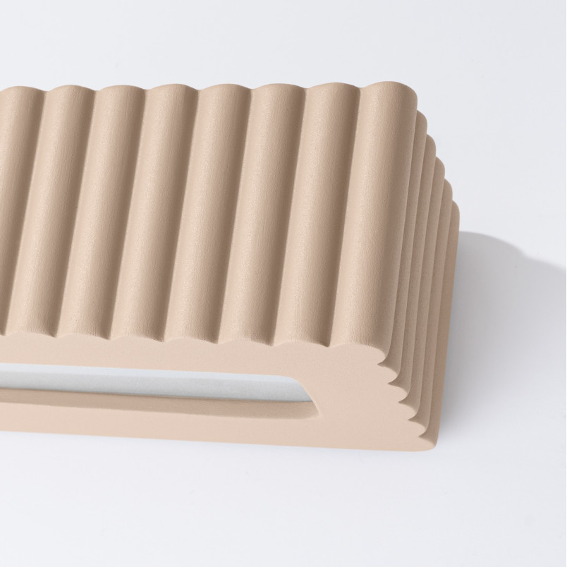 Kinkiet ceramiczny Rigata taupe Sollux | Eleganckie oświetlenie