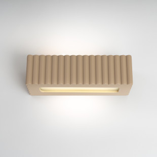 Kinkiet ceramiczny Rigata taupe Sollux | Eleganckie oświetlenie