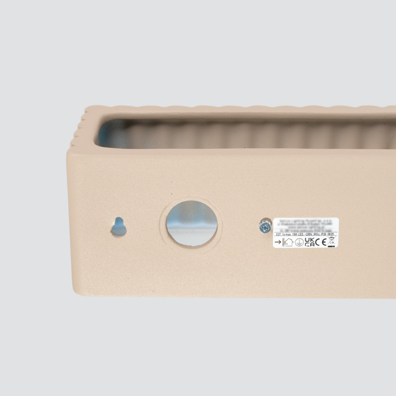 Kinkiet ceramiczny Rigata taupe Sollux | Eleganckie oświetlenie
