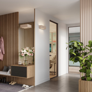 Kinkiet ceramiczny Rigata taupe Sollux | Eleganckie oświetlenie