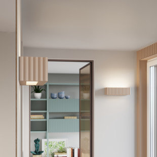 Kinkiet ceramiczny Rigata taupe Sollux | Eleganckie oświetlenie