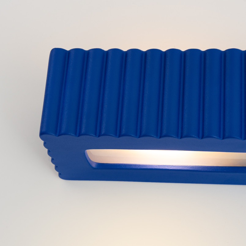 Kinkiet ceramiczny Rigata ultramaryna | Sollux - Oświetlenie