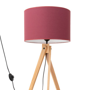 Lampa podłogowa Natt Sollux | Drewniany trójnóg, burgund | Kup online