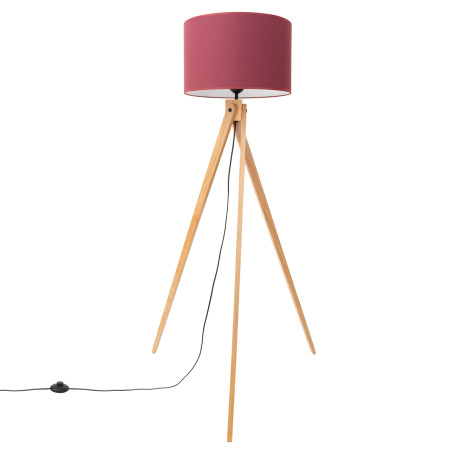 Lampa podłogowa Natt Sollux | Drewniany trójnóg, burgund | Kup online
