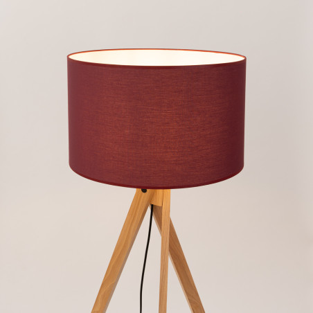Lampa podłogowa Natt Sollux | Drewniany trójnóg, burgund | Kup online