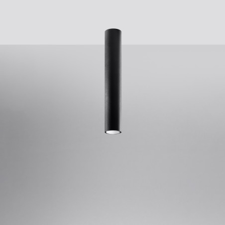 Lampa spot Lagos Sollux - czarna tuba 6cm | Sklep z oświetleniem