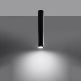 Lampa spot Lagos Sollux - czarna tuba 6cm | Sklep z oświetleniem