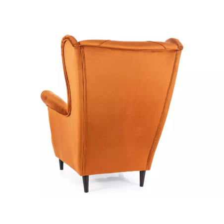 Fotel welurowy Chesterfield Lady Velvet rudy Signal | Signal Polska