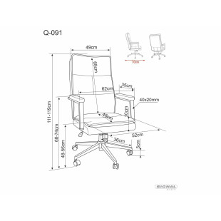 Fotel gabinetowy Signal Q-091 - Komfort i styl | Sklep mebli