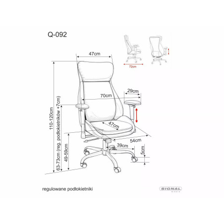 Fotel Gabinetowy Signal Q-092 Czarny - Komfort i Styl