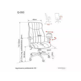 Fotel Gabinetowy Signal Czarny - Komfort i Ergonomia