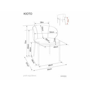 Krzesło Kioto D Signal: Jasny beż / Orzech - Komfort i styl