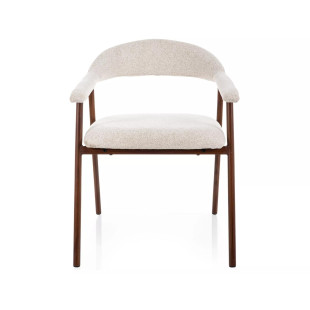 Krzesło tapicerowane Lagos Signal | Beżowy/Orzech - Komfort i styl