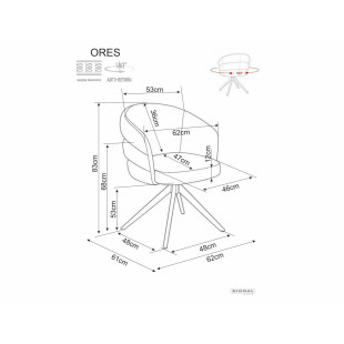 Krzesło Ores Signal: Szare, Tapicerowane, Funkcja Auto-Return
