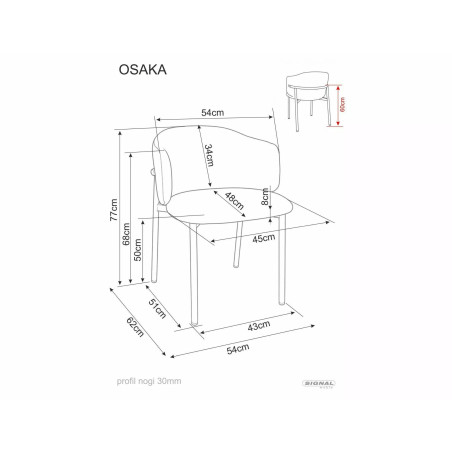Krzesło Osaka Signal - Beż / Czarny - Komfort i Styl