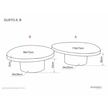 Stolik Gusto Signal: Elegancki design, włoska ceramika | Kup online