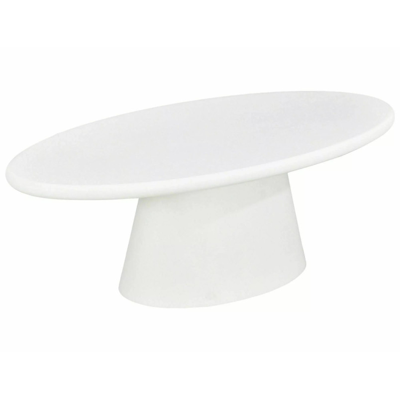 Stolik owalny Marocco Signal | Mikrocement, 110x60cm, Ecru