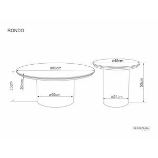 Stolik okrągły Signal Rondo 80cm - Elegancki design i trwałość