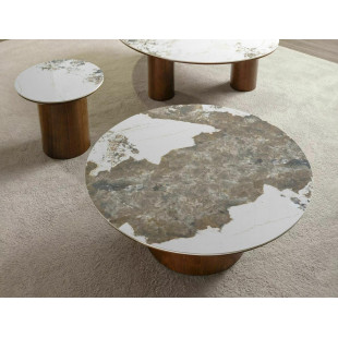 Stolik boczny Rondo Signal | Blat ceramiczny, orzech - Kup teraz!