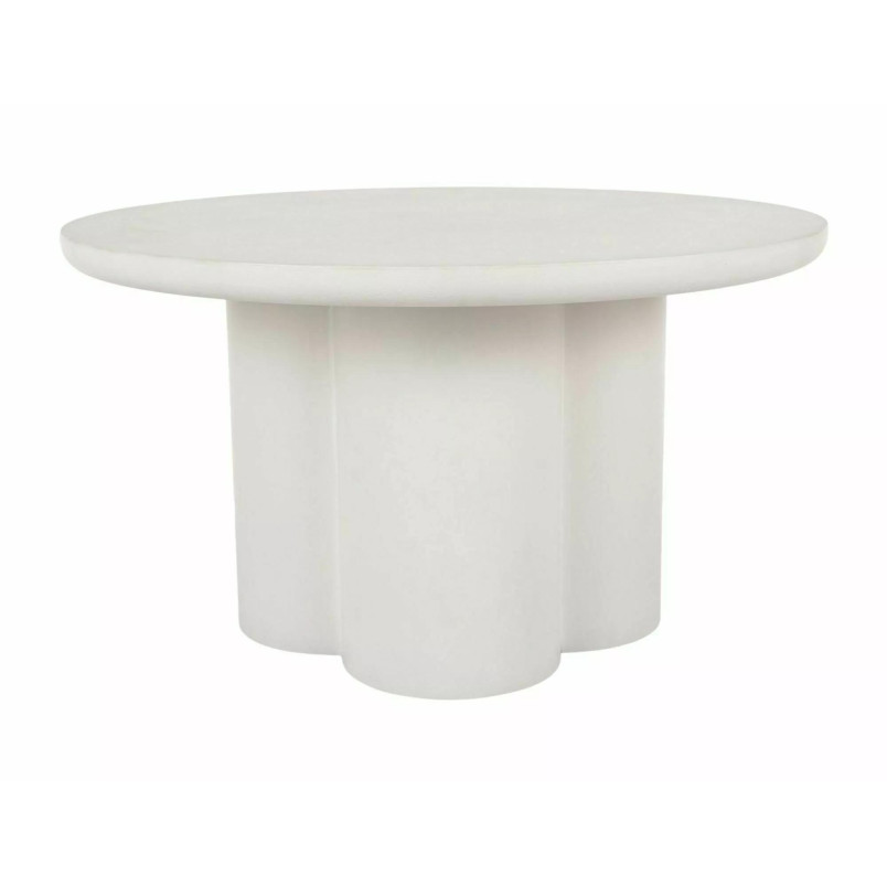 Stolik kawowy Signal Rosalia 80cm - Japandi, Mikrocement, Ecru