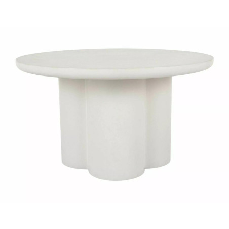 Stolik kawowy Signal Rosalia 80cm - Japandi, Mikrocement, Ecru
