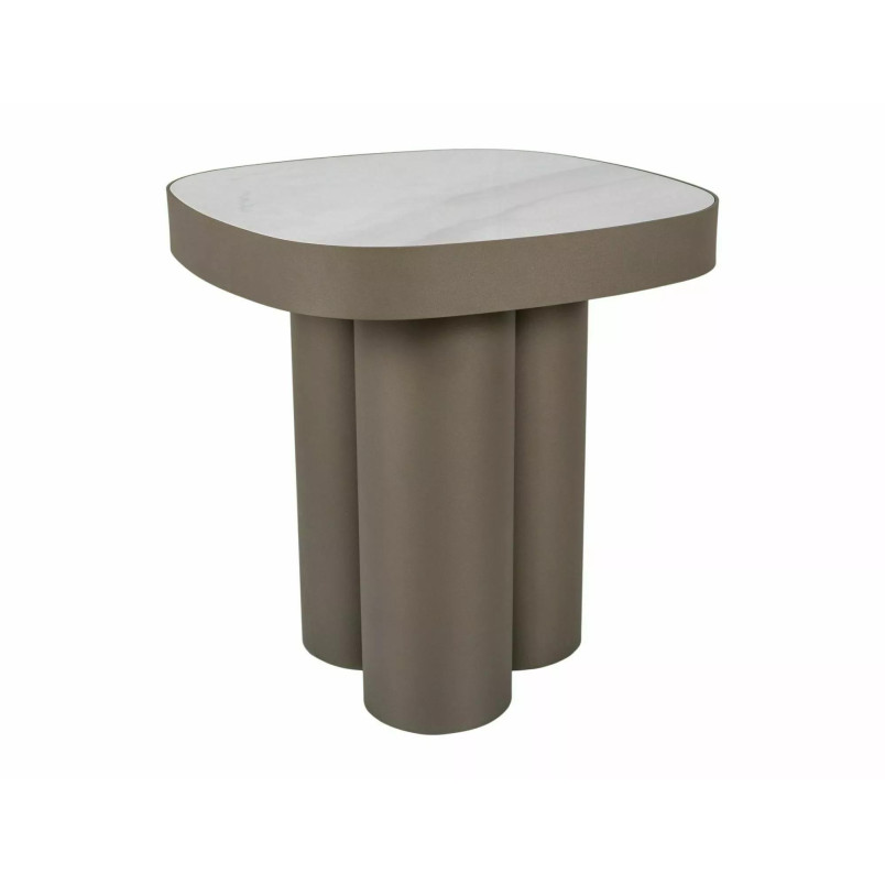 Stolik boczny Stella C Signal | Czarny, ceramiczny blat 48x48cm