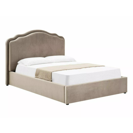 Łóżko Florencja Velvet 140x200 - Signal, pojemnik, beż