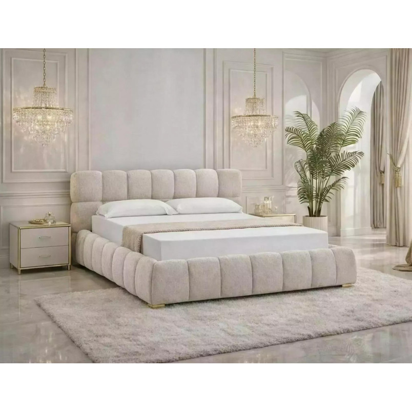 Łóżko pikowane Parma 160x200 z pojemnikiem | Signal