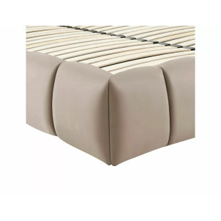 Łóżko pikowane Parma Velvet 160x200 - Signal | Schowek, Beż