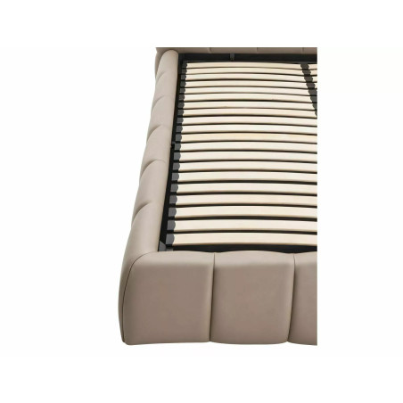 Łóżko pikowane Parma Velvet 160x200 - Signal | Schowek, Beż