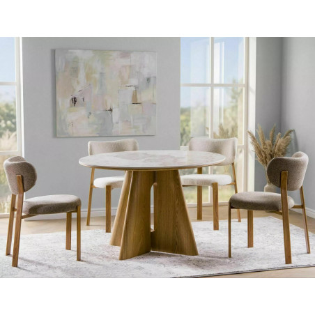 Stół okrągły Alzano Ceramic 120cm - Signal | Elegancki design