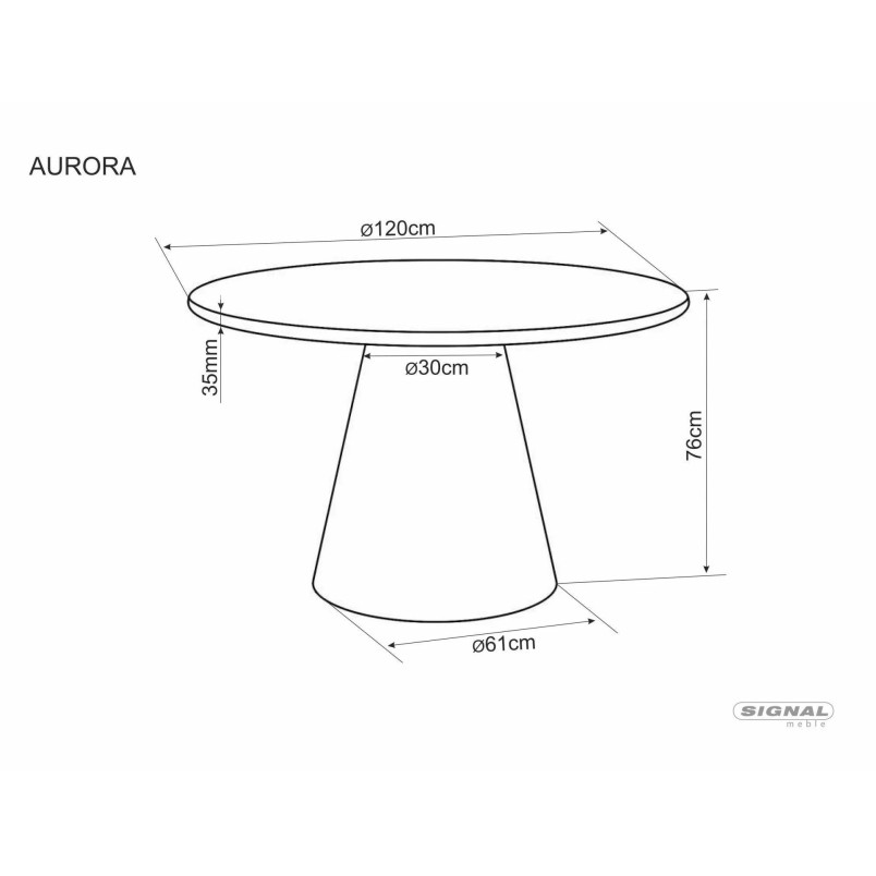 Stół Aurora Signal 120cm Ecru - Elegancki design, najwyższa jakość