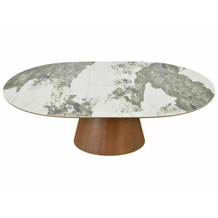 Stół rozkładany owalny Marocco Signal | 160-200x90cm | Ceramika