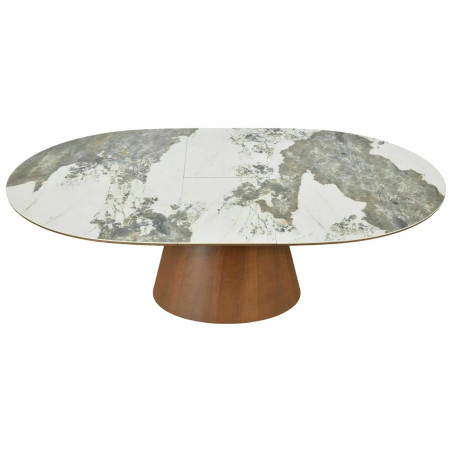 Stół rozkładany owalny Marocco Signal | 160-200x90cm | Ceramika