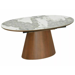 Stół rozkładany owalny Marocco Signal | 160-200x90cm | Ceramika