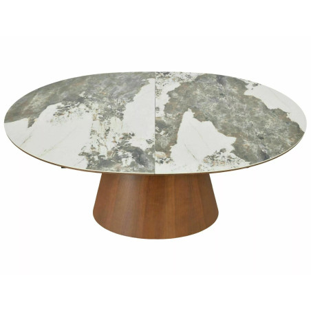 Stół rozkładany owalny Marocco Signal | 160-200x90cm | Ceramika