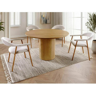 Stół dębowy okrągły Rondo 120cm Signal - Elegancki i funkcjonalny