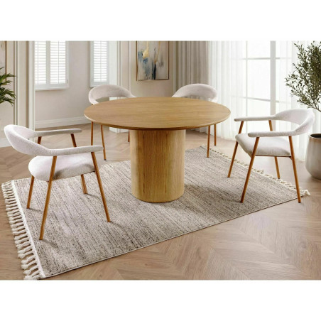 Stół dębowy okrągły Rondo 120cm Signal - Elegancki i funkcjonalny