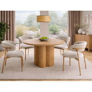 Stół okrągły Japandi Rosalia 120cm Signal - Elegancki design